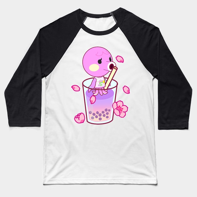 Marina bubble tea Baseball T-Shirt by miriart